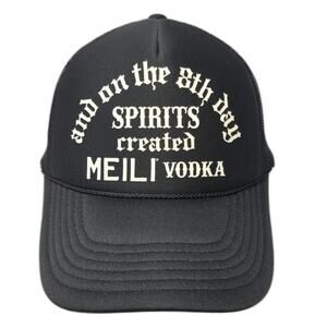 MadeWorn Meili Vodka Black Trucker Hat One Size 8th Day Spirits Mesh Snapback